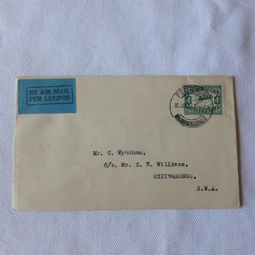 Other South African Airmail Cover From Pietersburg To Otjiwarongo 